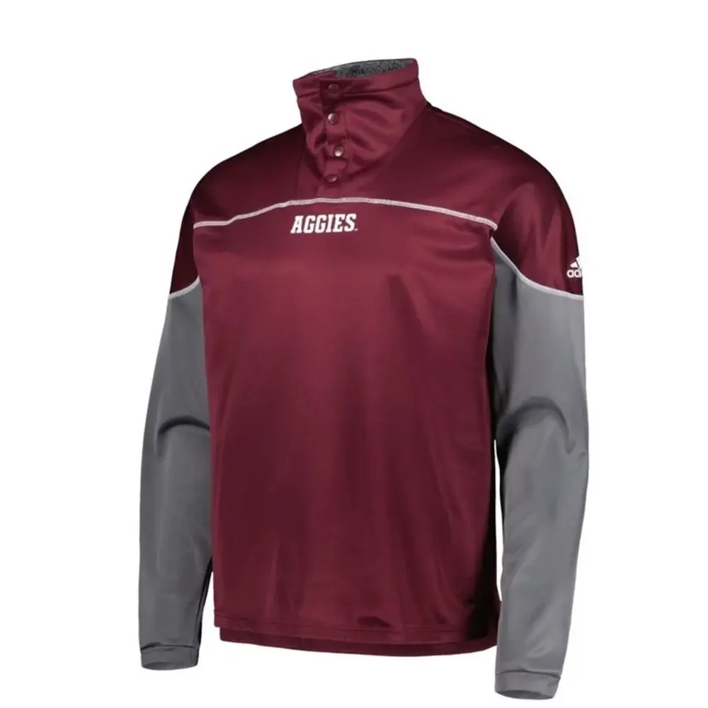 Texas A&M Aggies adidas AEROREADY Knit Quarter-Snap Jacket $80 XL Extra Large